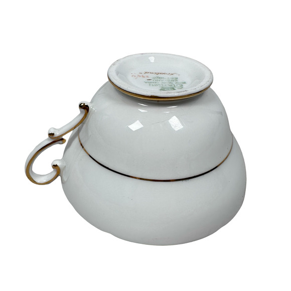 Vintage Stanley Teacup & Saucer White Rosalind Gold Trim Fine Bone China England - Picture 4 of 8